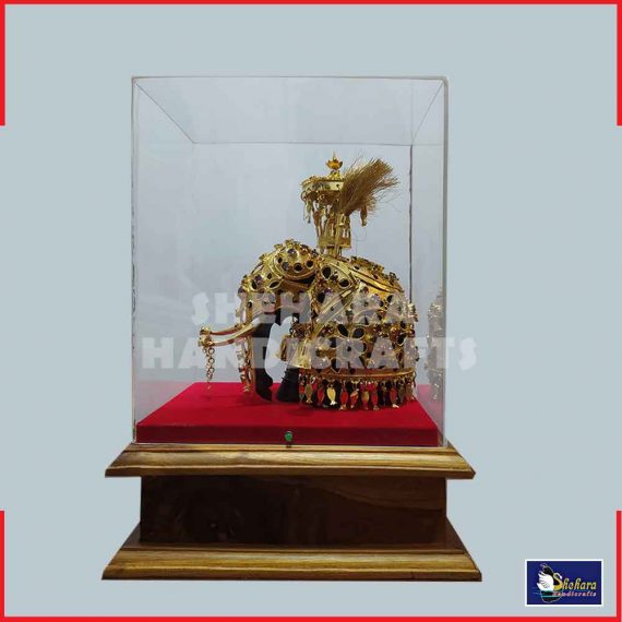 Gold plated elephant with box