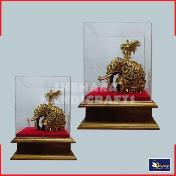 Gold plated elephant with box